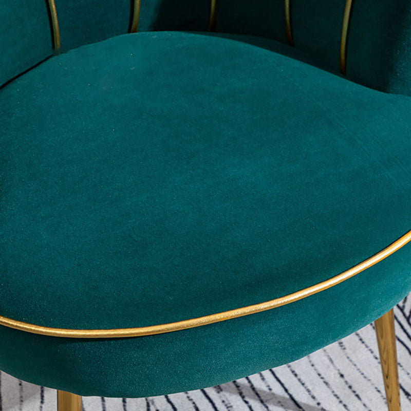 Scandinavian Upholstered Armless Dining Chairs Solid Back Chairs for Home