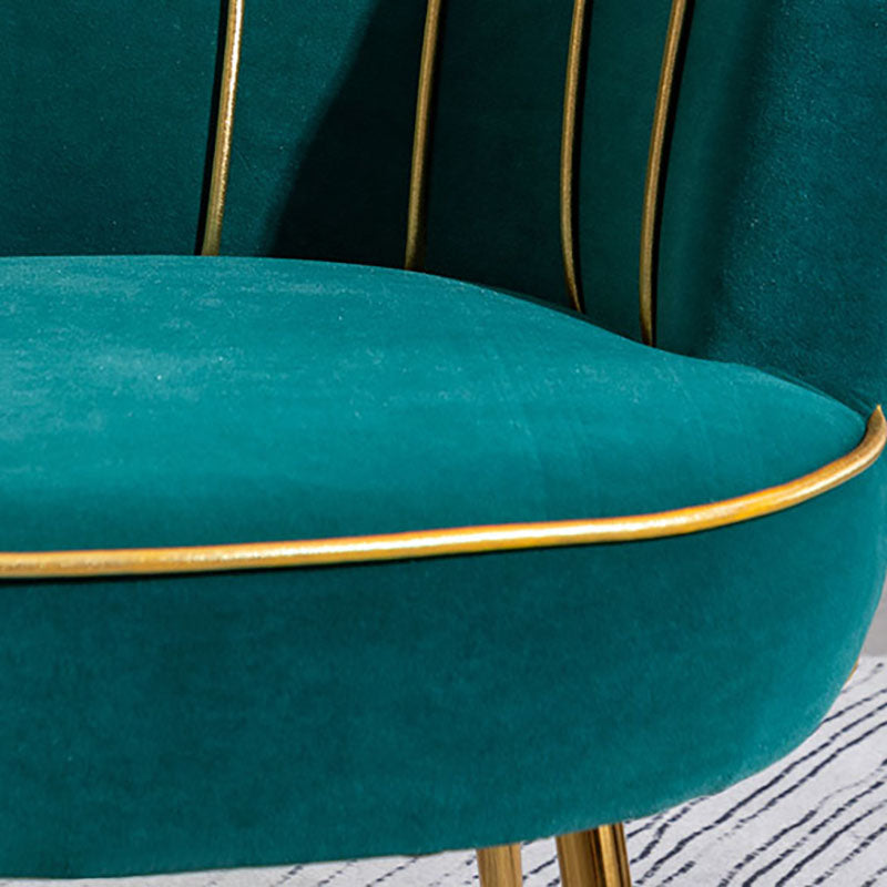 Scandinavian Upholstered Armless Dining Chairs Solid Back Chairs for Home