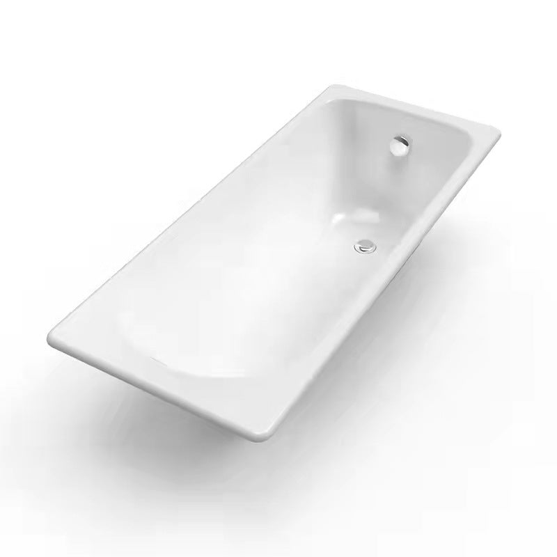 Soaking Freestanding Tub with Internal Drain Bathroom Acrylic White Bath Tub