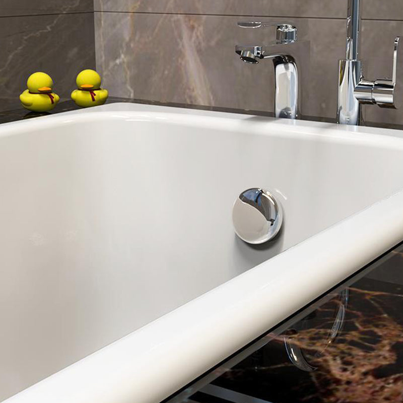 Soaking Freestanding Tub with Internal Drain Bathroom Acrylic White Bath Tub