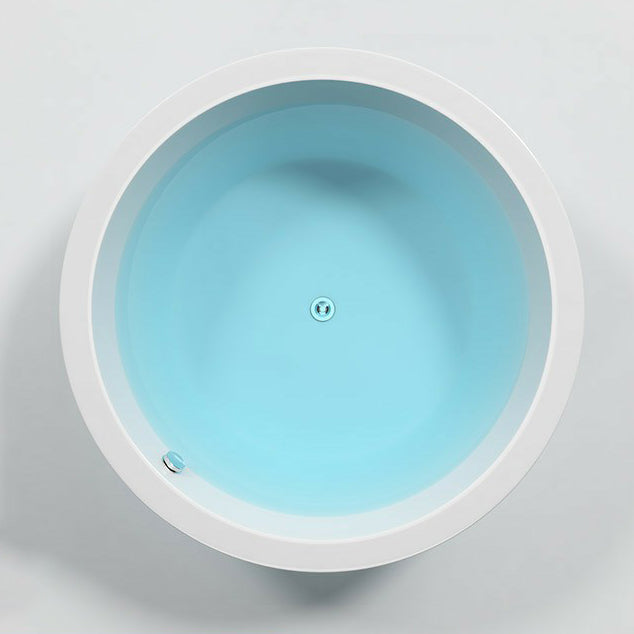 Modern Round Drop-in Bathtub Acrylic-Fiberglass Soaking/Air Bathtub