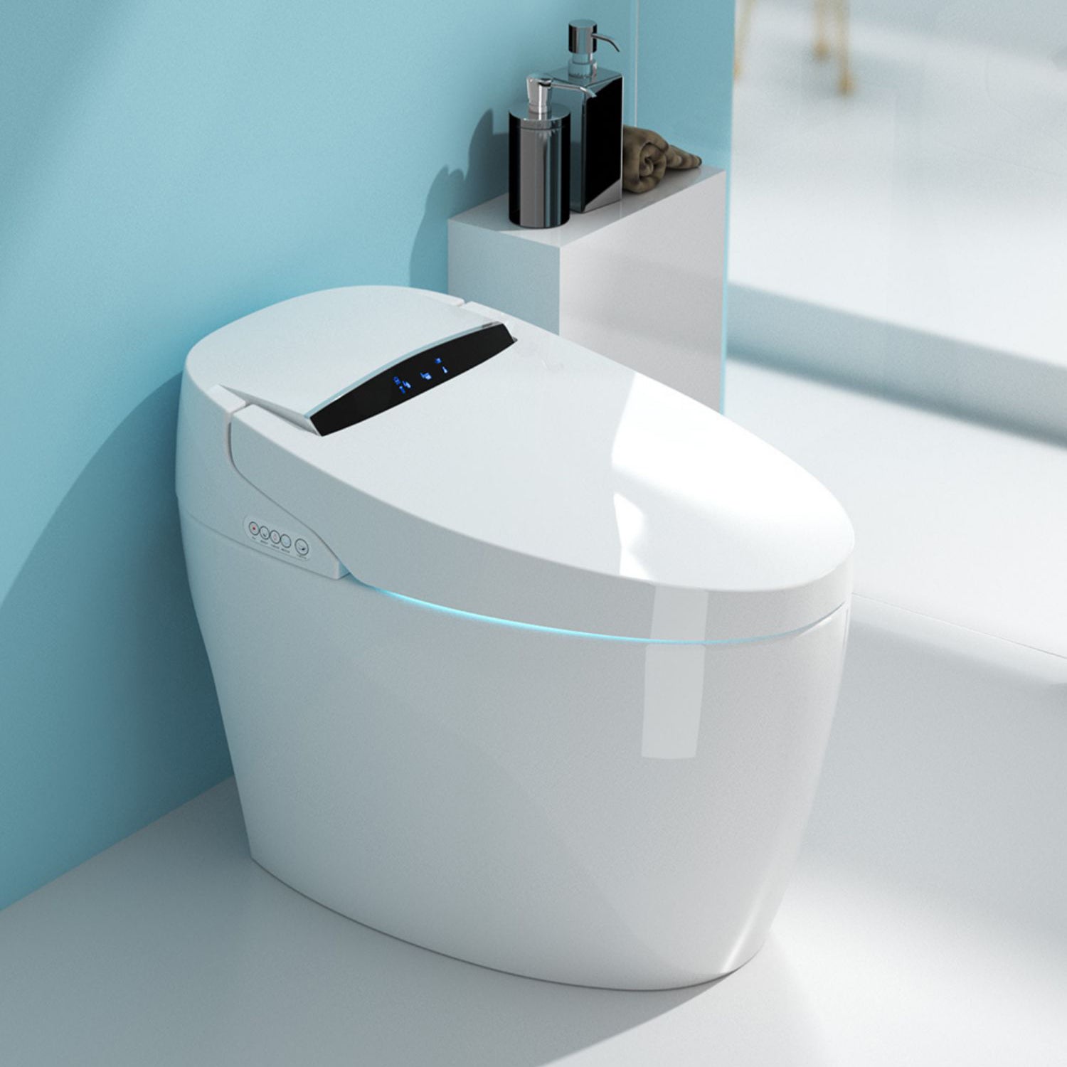 Porcelain Floor Mounted Toilet One-Piece Toilet Modern Toilet Bowl