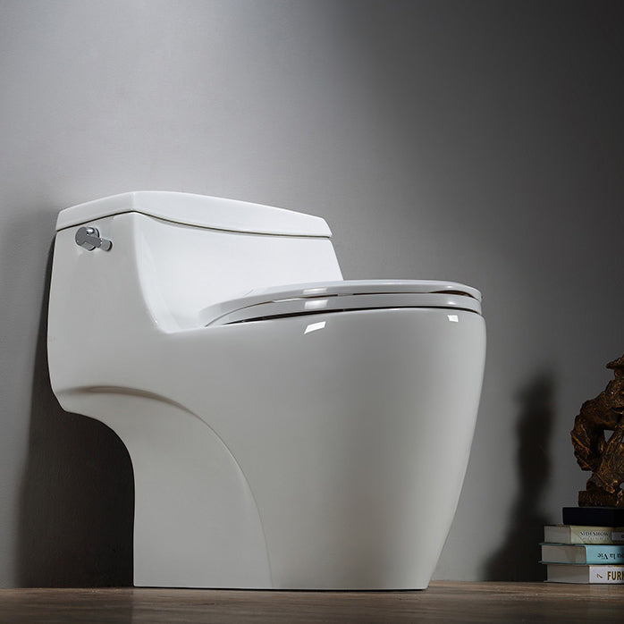 Modern Siphon Jet Toilet Bowl Cotton White Bidet Toilet with Seat for Bathroom