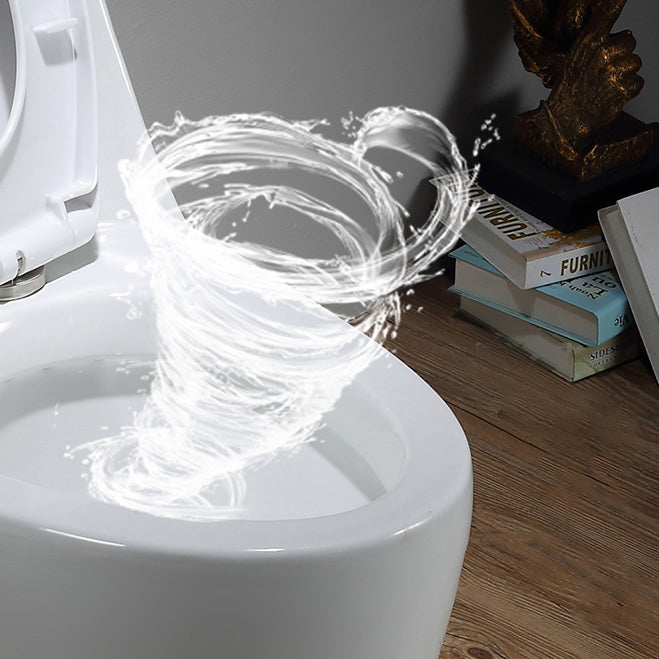 Modern Siphon Jet Toilet Bowl Cotton White Bidet Toilet with Seat for Bathroom