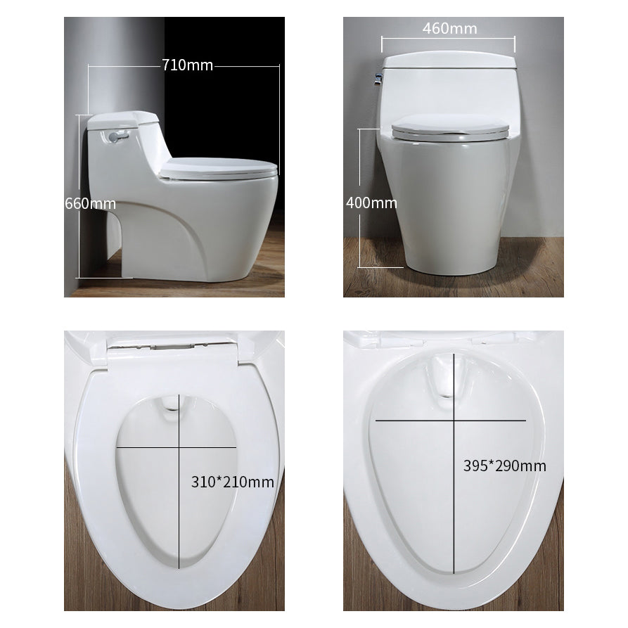 Modern Siphon Jet Toilet Bowl Cotton White Bidet Toilet with Seat for Bathroom