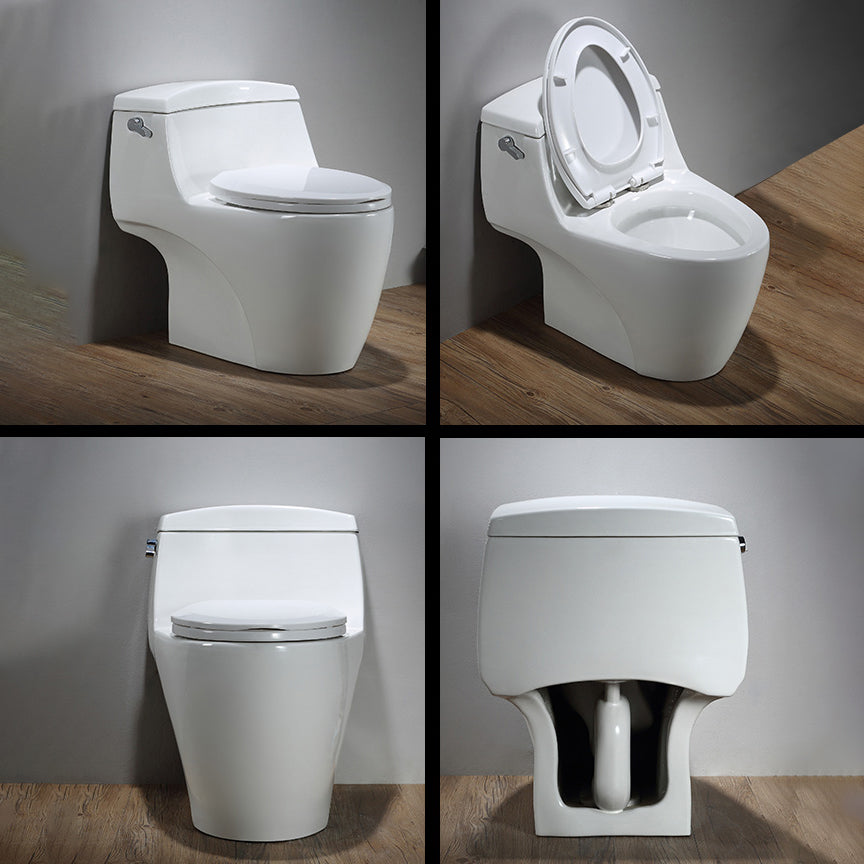 Modern Siphon Jet Toilet Bowl Cotton White Bidet Toilet with Seat for Bathroom