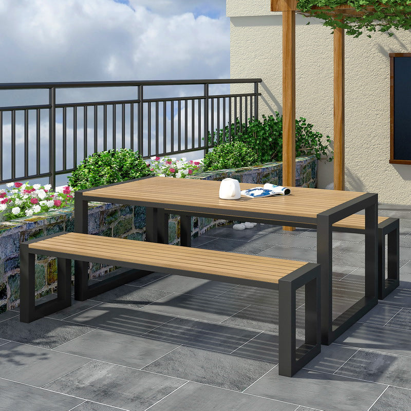 Modern Metal Dining Set 1/3/7 Piece Reclaimed Wood Dining Table Set