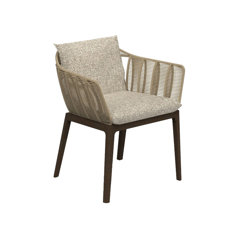 Boho Stone Dining Set 1/7 Piece Solid Wood Dining Table Set for Outdoor