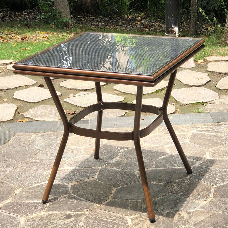 Modern Tempered Glass Dining Table Set 1/5 Pieces Dining Table Set for Outdoor