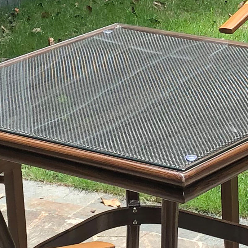 Modern Tempered Glass Dining Table Set 1/5 Pieces Dining Table Set for Outdoor