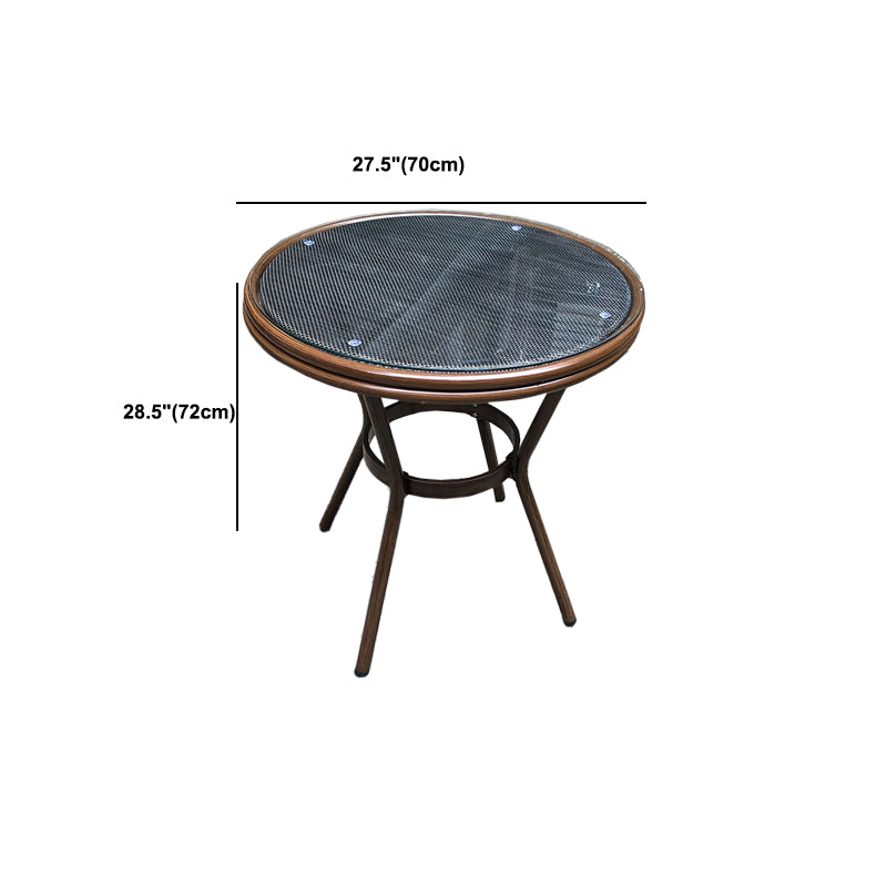 Modern Tempered Glass Dining Table Set 1/5 Pieces Dining Table Set for Outdoor