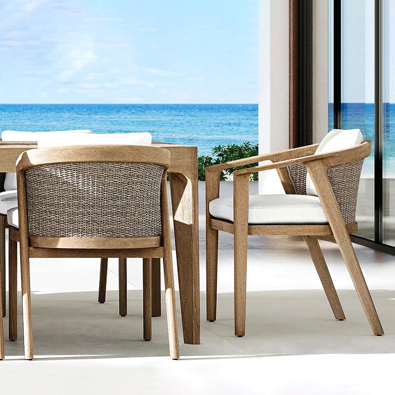 Bohemian Style Solid Wood Dining Table Set 1/7 Pieces Dining Table Set for Outdoor