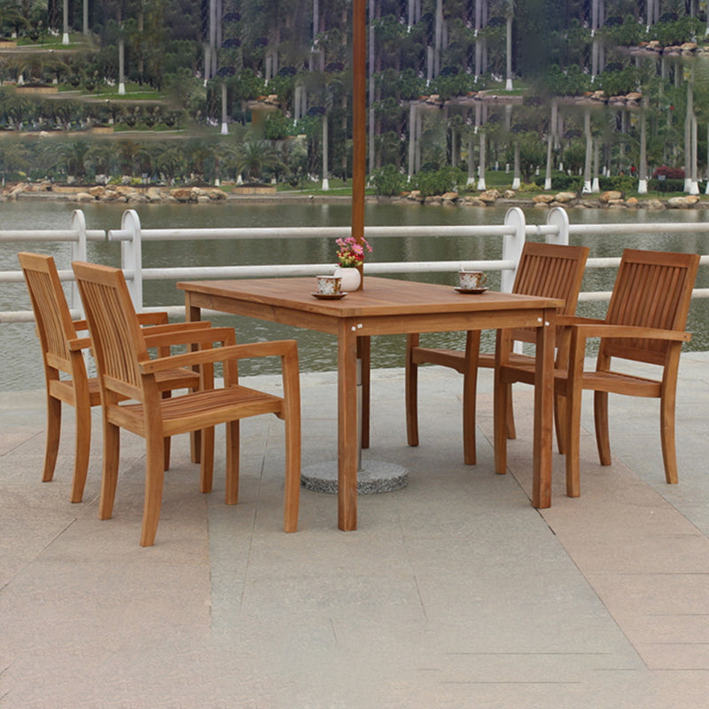 Bohemian Style Solid Wood Dining Table Set 1/5/7 Pieces Dining Table Set for Outdoor