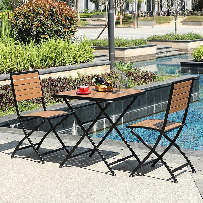 Modern Metal Dining Set 1/3 Pieces Reclaimed Wood Dining Table Set