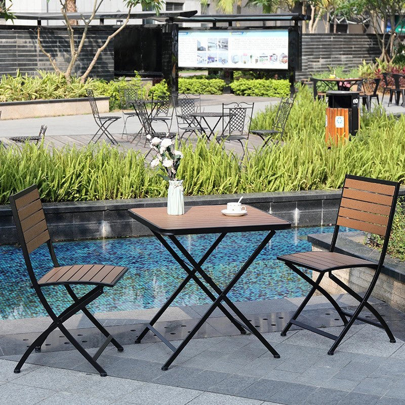 Modern Metal Dining Set 1/3 Pieces Reclaimed Wood Dining Table Set