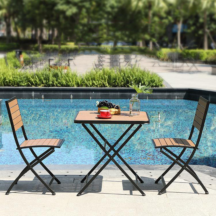 Modern Metal Dining Set 1/3 Pieces Reclaimed Wood Dining Table Set