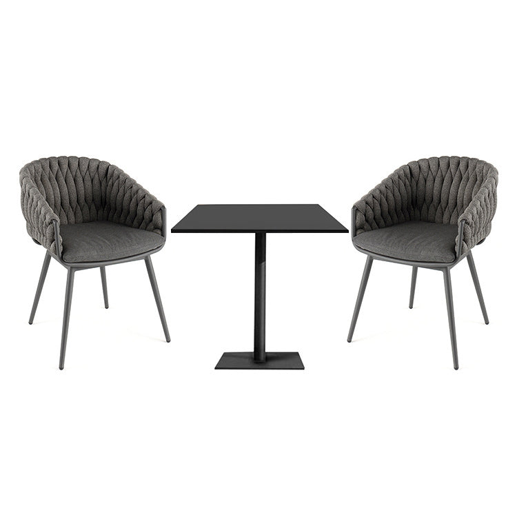 Modern Dining Table Set with Metal Base 1/7 Pieces Dining Table Set for Outdoor