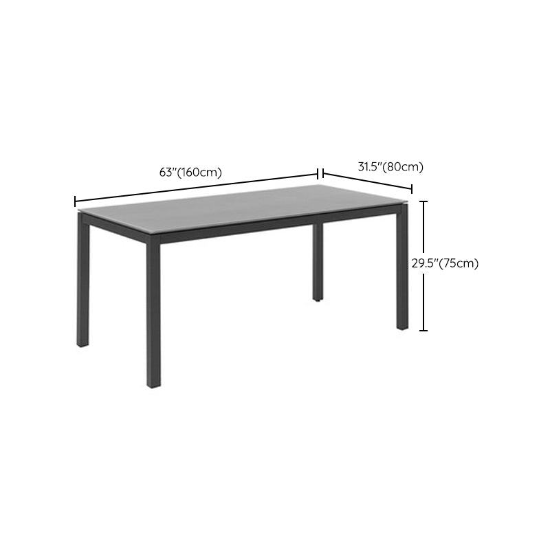 Modern Dining Table Set with Metal Base 1/7 Pieces Dining Table Set for Outdoor