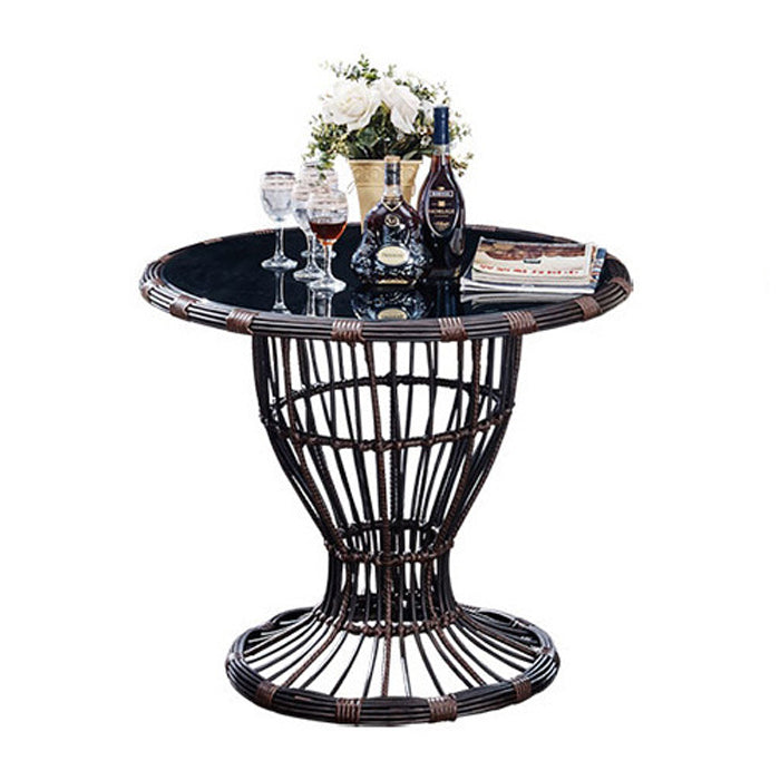 Modern Tempered Glass Dining Table Set 1/2/4/5 Pieces Dining Table Set for Outdoor