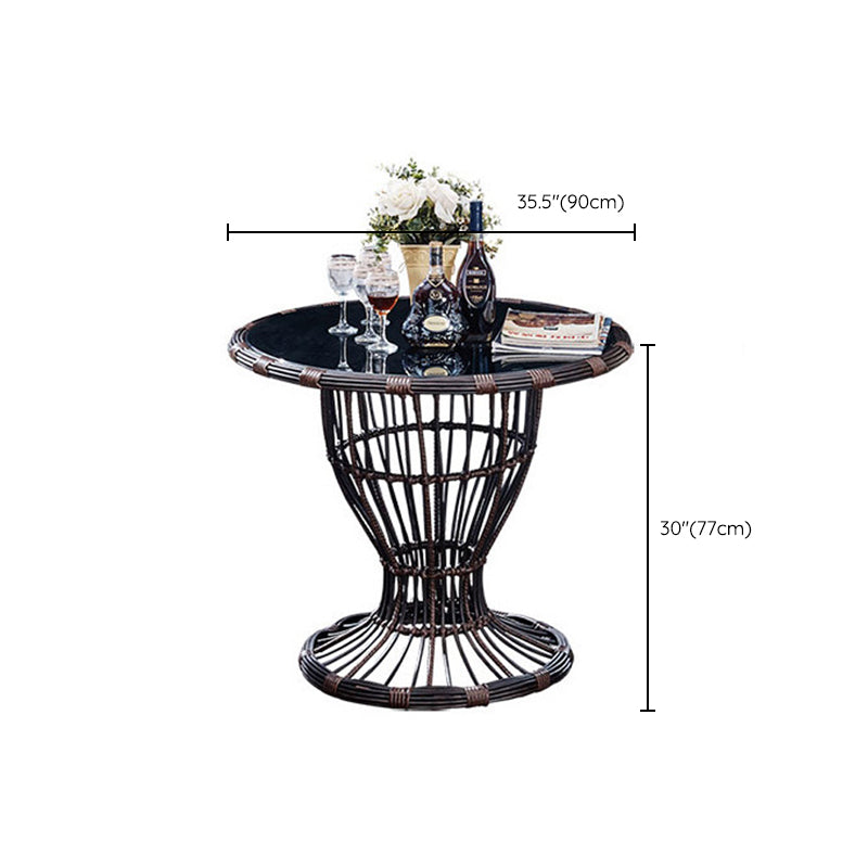 Modern Tempered Glass Dining Table Set 1/2/4/5 Pieces Dining Table Set for Outdoor