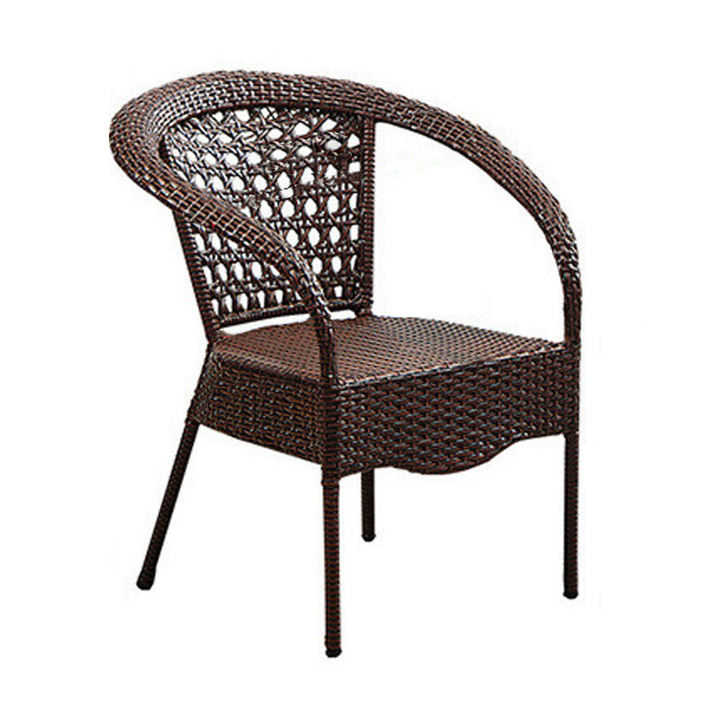 Modern Tempered Glass Outdoor Table Set 1/4/5 Pieces Dining Table with Rat Base