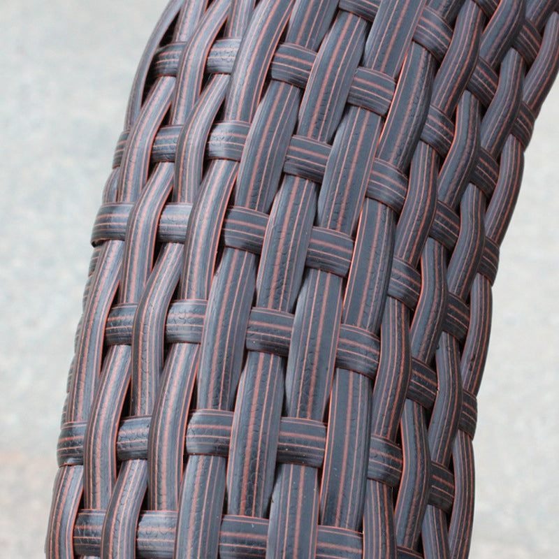 Modern Tempered Glass Outdoor Table Set 1/4/5 Pieces Dining Table with Rat Base