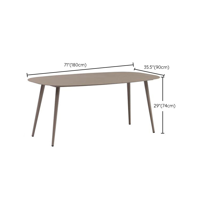 Modern Metal Dining Table Set 1/2/3/7 Pieces Dining Table Set for Outdoor