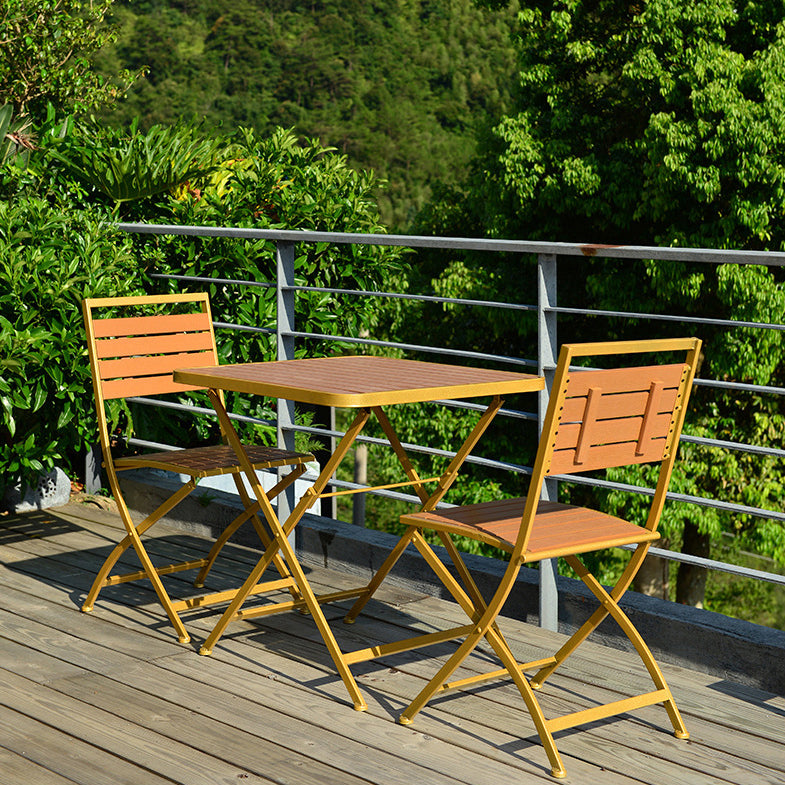 Modern 1/3 Pieces Metal Dining Set Reclaimed Wood Dining Table Set