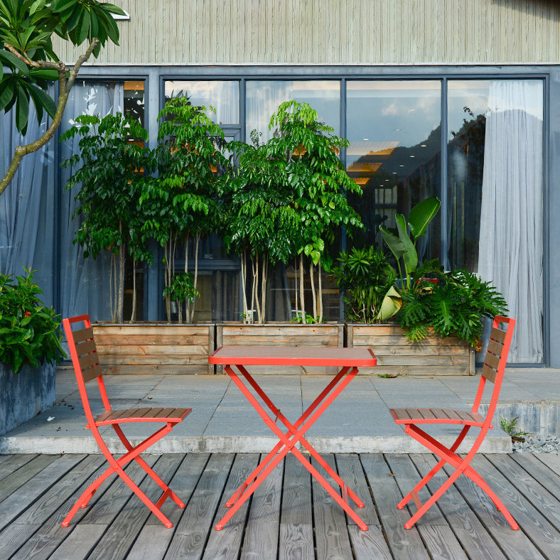 Modern 1/3 Pieces Metal Dining Set Reclaimed Wood Dining Table Set