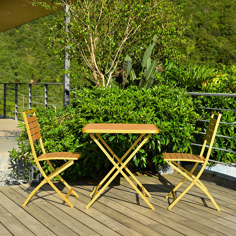 Modern 1/3 Pieces Metal Dining Set Reclaimed Wood Dining Table Set