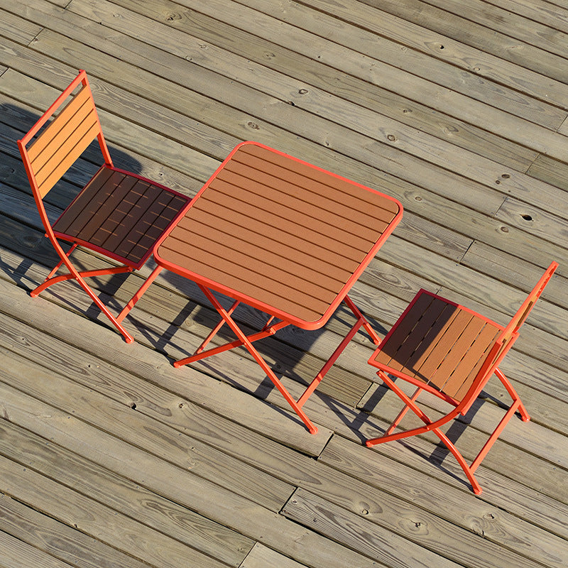 Modern 1/3 Pieces Metal Dining Set Reclaimed Wood Dining Table Set