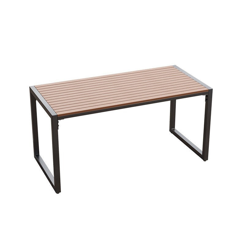 Modern Rectangular Picnic Table 1/3 Pieces Reclaimed Wood Dining Picnic Table