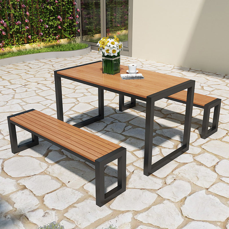 Modern Rectangular Picnic Table 1/2/3 Pieces Reclaimed Wood Dining Picnic Table Set