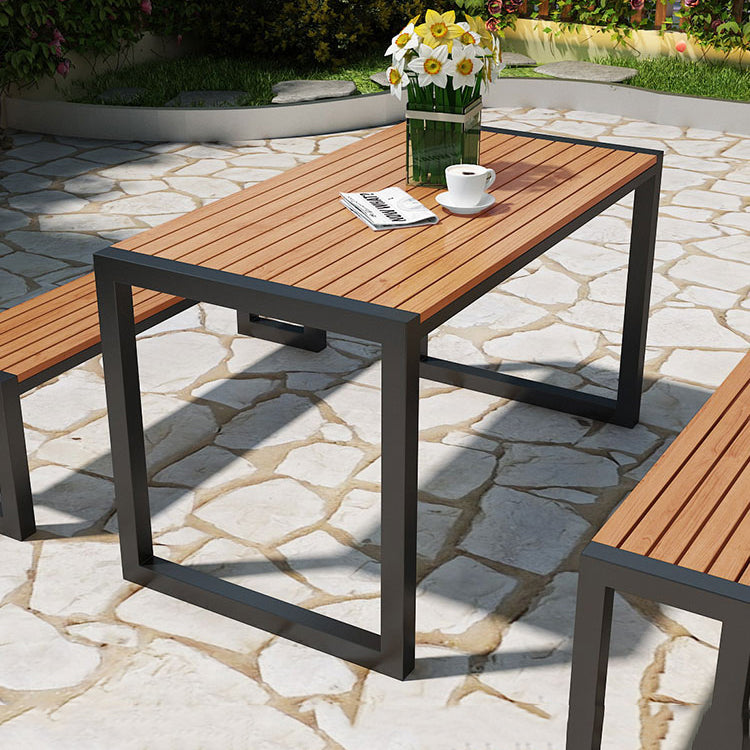 Modern Rectangular Picnic Table 1/2/3 Pieces Reclaimed Wood Dining Picnic Table Set