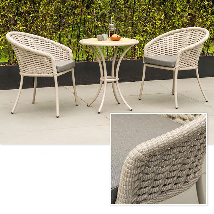 Bohemian Style Metal Base Dining Table Set 1/3/7 Pieces Dining Table Set for Outdoor