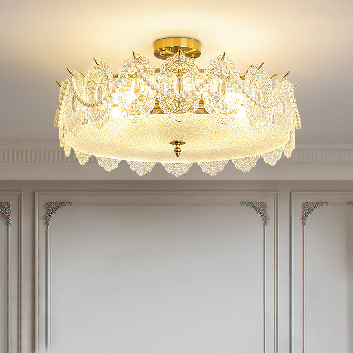 Contemporary Glass Ceiling Lamp Creative Flush Mount Light Fixture