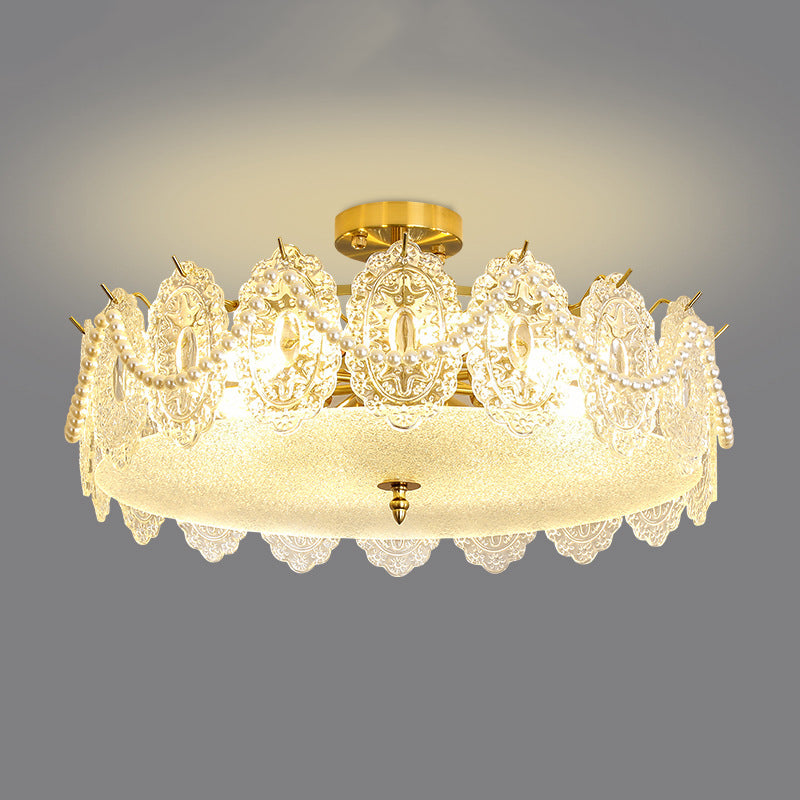 Contemporary Glass Ceiling Lamp Creative Flush Mount Light Fixture