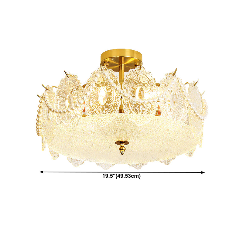 Contemporary Glass Ceiling Lamp Creative Flush Mount Light Fixture