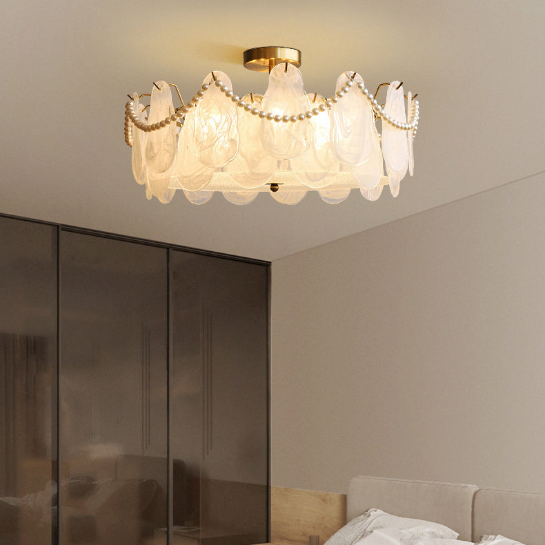 Contemporary Ceiling Lamp Creative Glass Flush Mount Light Fixture