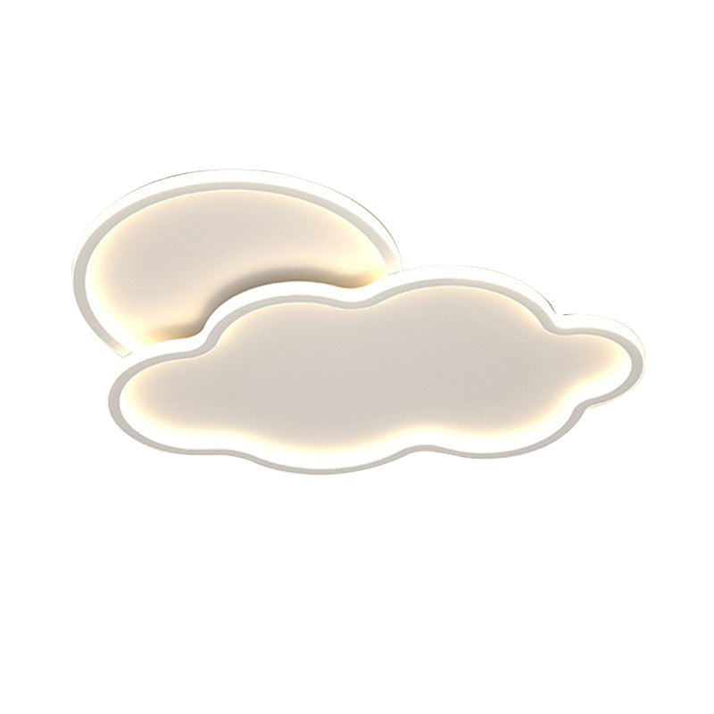 Metal Geometric Flush Mount Fixture Modern Flush Light Fixtures in White