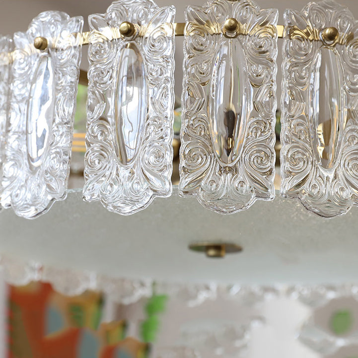 Contemporary Ceiling Lamp Simplicity Glass Flush Mount Light Fixture