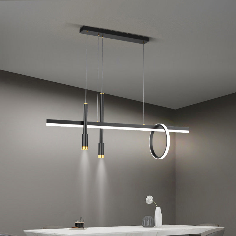 4-Lights Modern Style Island Pendants Metal Pendant Lights for Dining Room