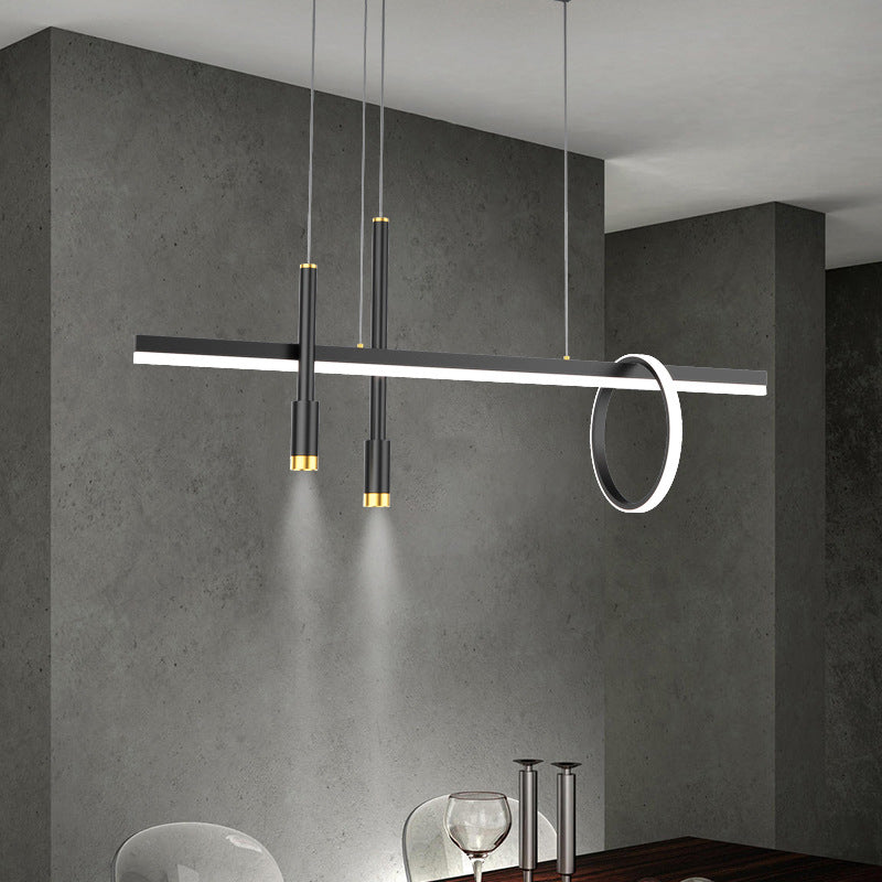 4-Lights Modern Style Island Pendants Metal Pendant Lights for Dining Room