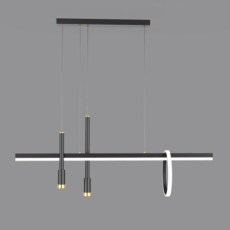 4-Lights Modern Style Island Pendants Metal Pendant Lights for Dining Room