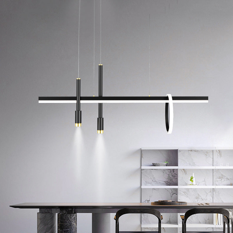 4-Lights Modern Style Island Pendants Metal Pendant Lights for Dining Room