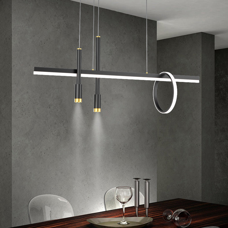 4-Lights Modern Style Island Pendants Metal Pendant Lights for Dining Room
