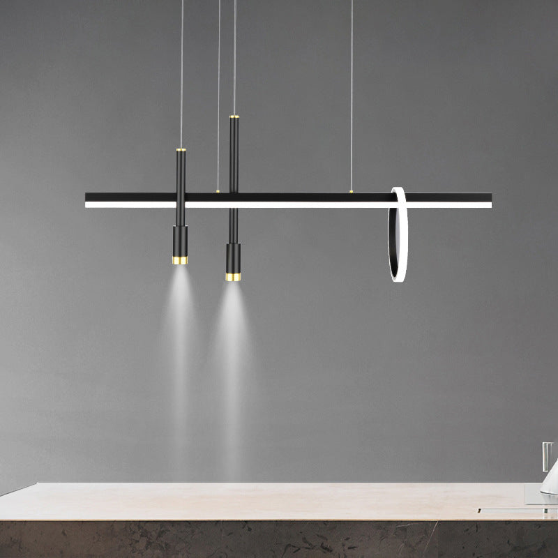 4-Lights Modern Style Island Pendants Metal Pendant Lights for Dining Room