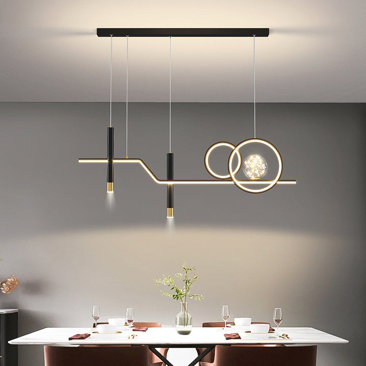 6-Lights Modern Style Island Pendants Metal Pendant Lights for Dining Room