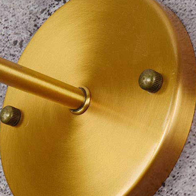 Industrial Style Cone Shape Wall Sconce Metal 1 Light Sconces in Gold