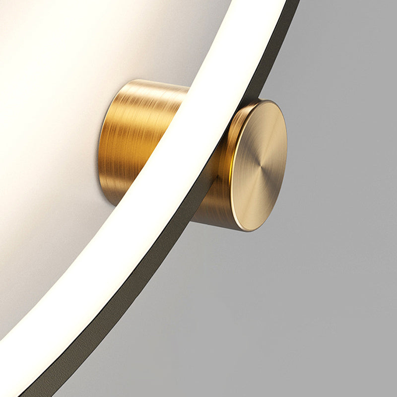 Linear Shape Wall Lamp Modern Style Acrylic 1 Light Sconce in Black